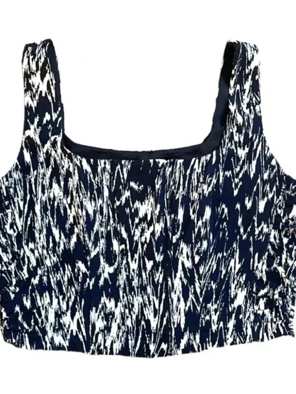 NEW WITH TAGS-House of Harlow 1960 Black and White Abstract Print Crop Top Small